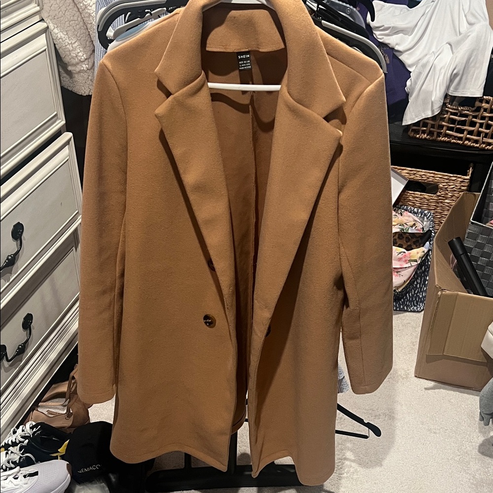 SHEIN Women's Tan Trench Coat